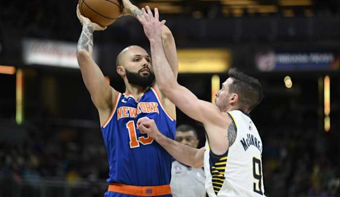 Time will tell if Fournier (in blue) works his way back into the Knicks' rotation